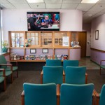 Ala Moana office - waiting room with large flat screen TV